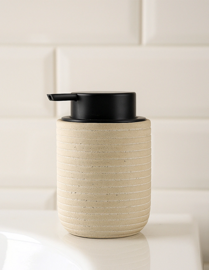 MARBLE SOAP DISPENSER - SANDSTONE