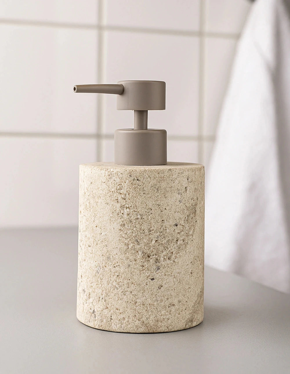 MARBLE SOAP DISPENSER - INDIAN TRAVERTINE koaliving-1