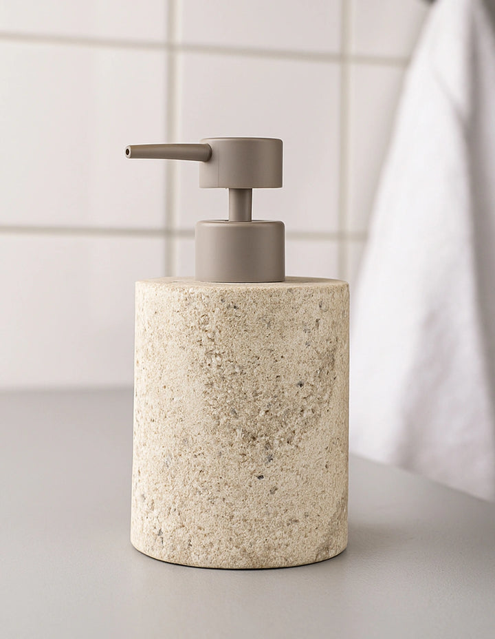 MARBLE SOAP DISPENSER - INDIAN TRAVERTINE
