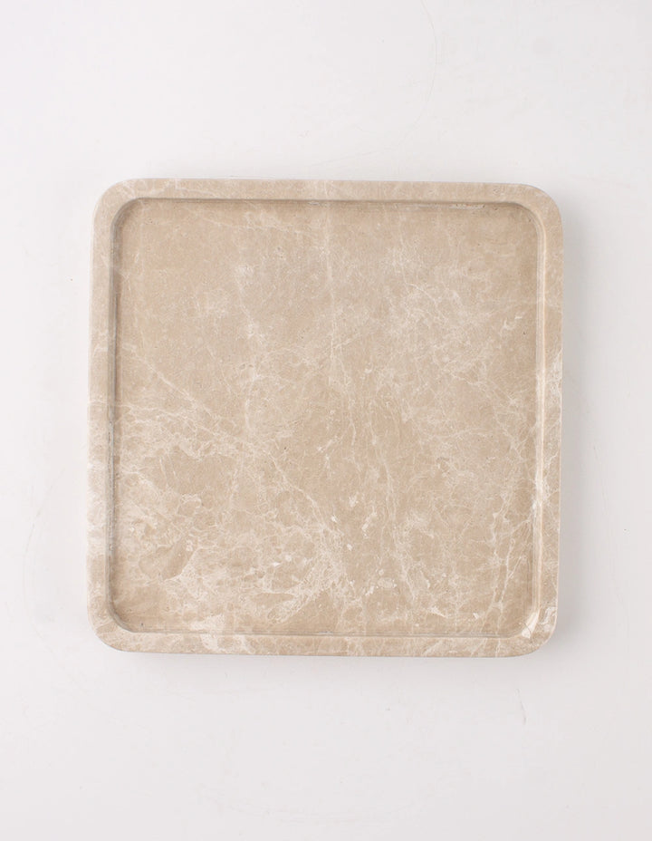FORM MARBLE TRAY - SMALL - BEIGE