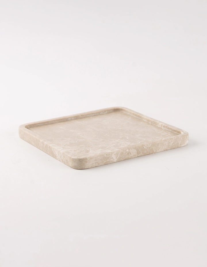 FORM MARBLE TRAY - SMALL - BEIGE