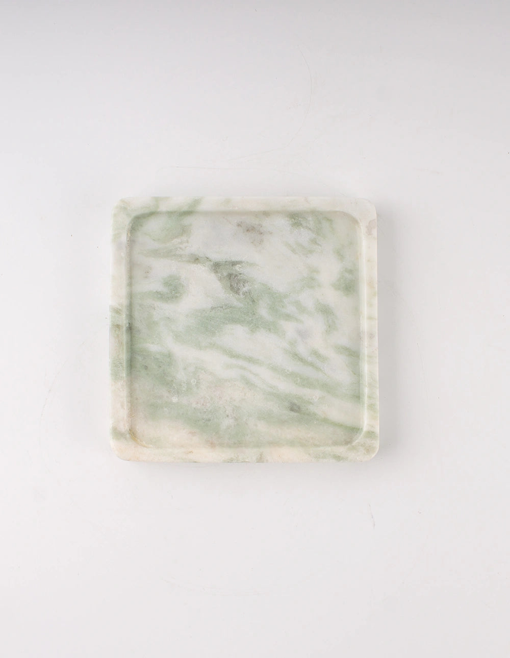 FORM MARBLE TRAY - SMALL - WHITE & GREEN