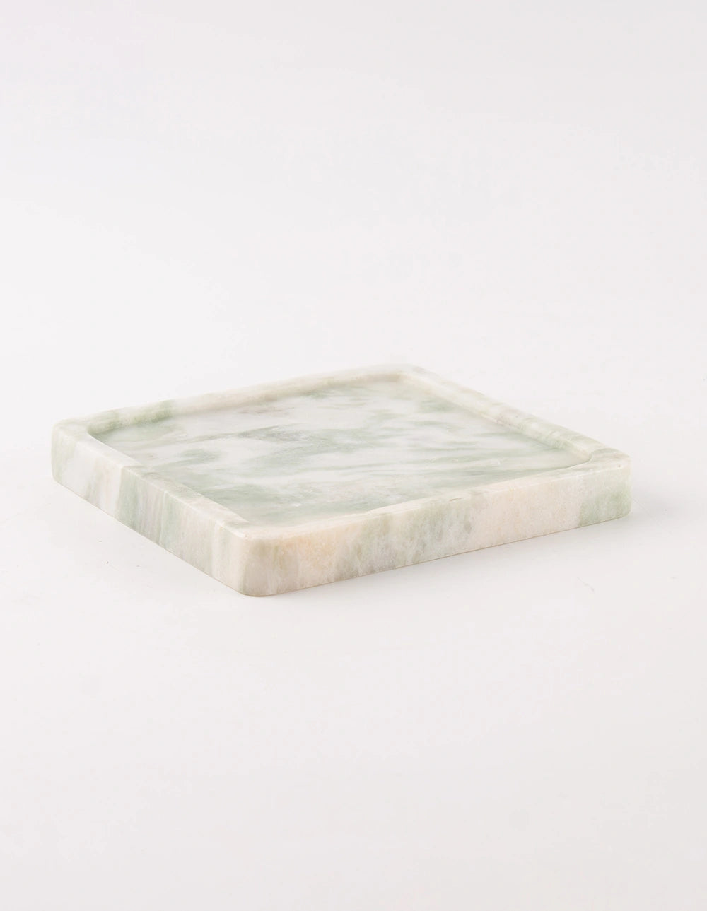 FORM MARBLE TRAY - SMALL - WHITE & GREEN