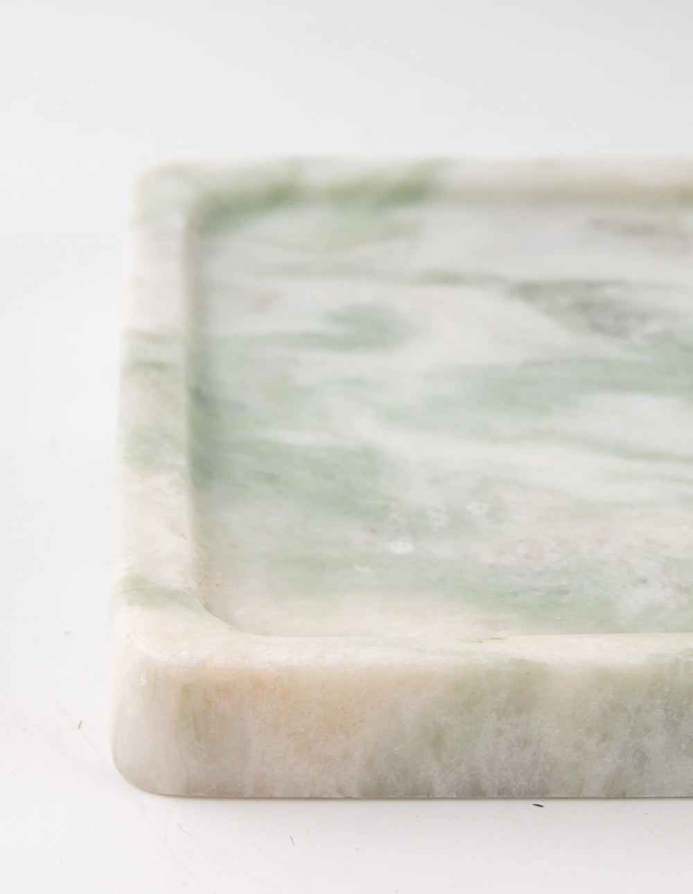 FORM MARBLE TRAY - SMALL - WHITE & GREEN