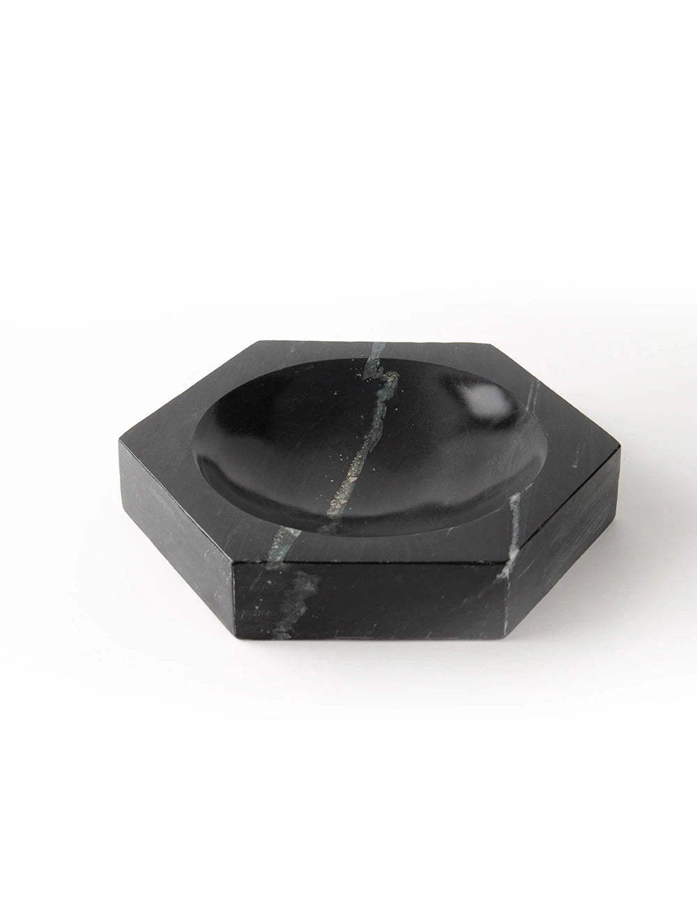 HEXAGON BLACK MARBLE BOWL koaliving-1
