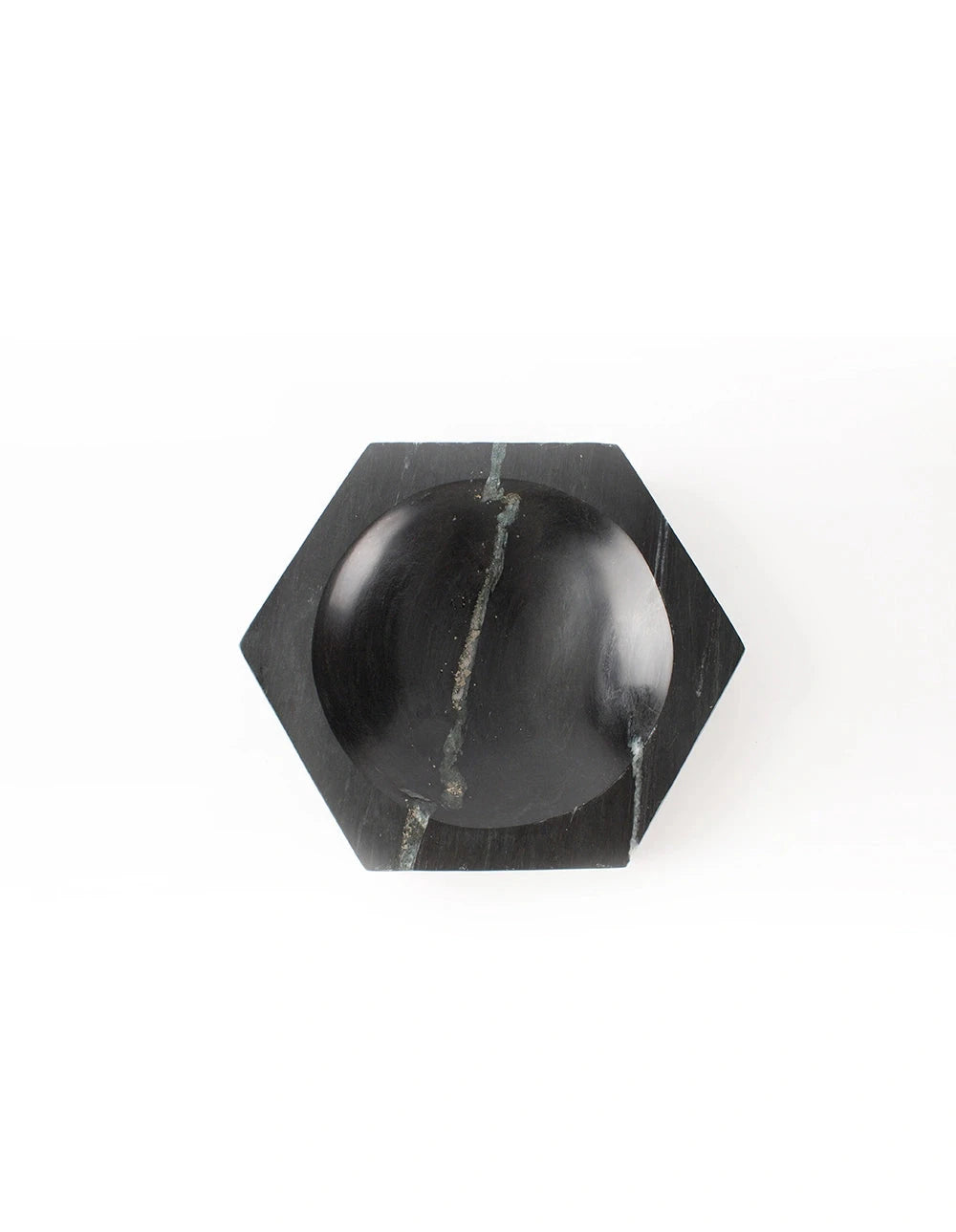 HEXAGON BLACK MARBLE BOWL koaliving-1