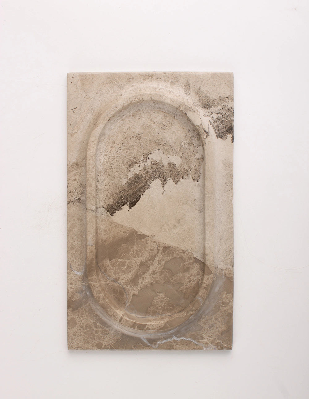 MESA MARBLE TRAY - BROWN
