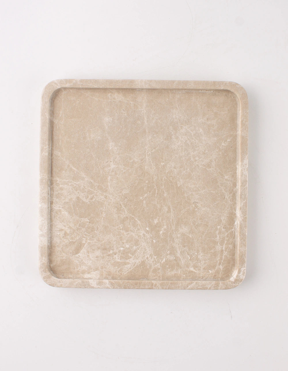 FORM MARBLE TRAY - LARGE - BEIGE