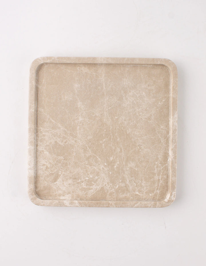 FORM MARBLE TRAY - LARGE - BEIGE