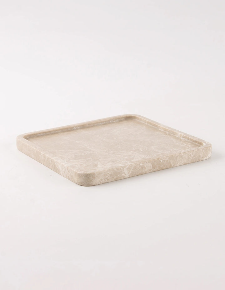 FORM MARBLE TRAY - LARGE - BEIGE