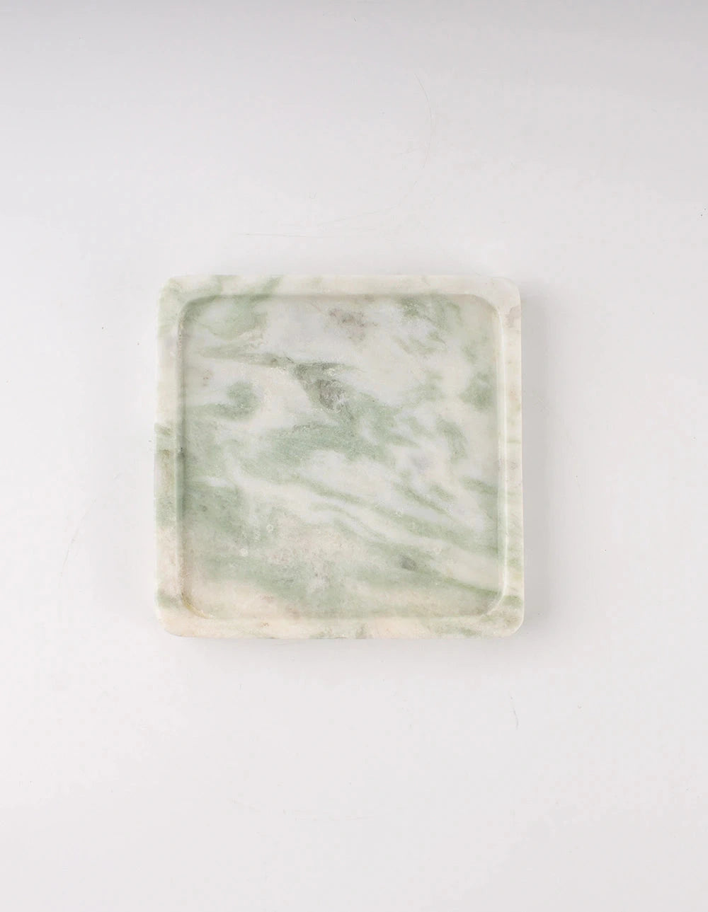 FORM MARBLE TRAY - LARGE - WHITE & GREEN koaliving-1