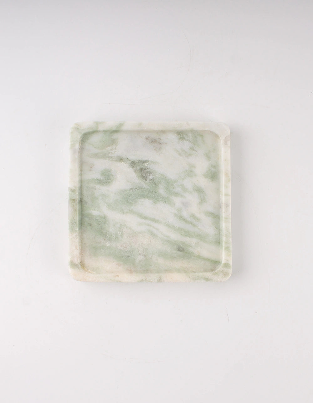 FORM MARBLE TRAY - LARGE - WHITE & GREEN