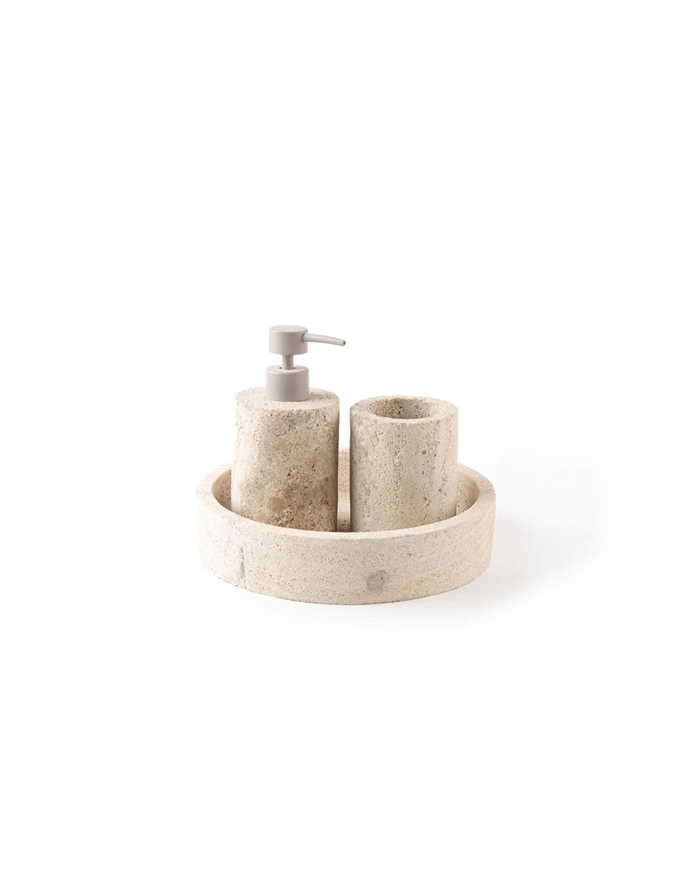 DISPENSER SET - INDIAN TRAVERTINE koaliving-1