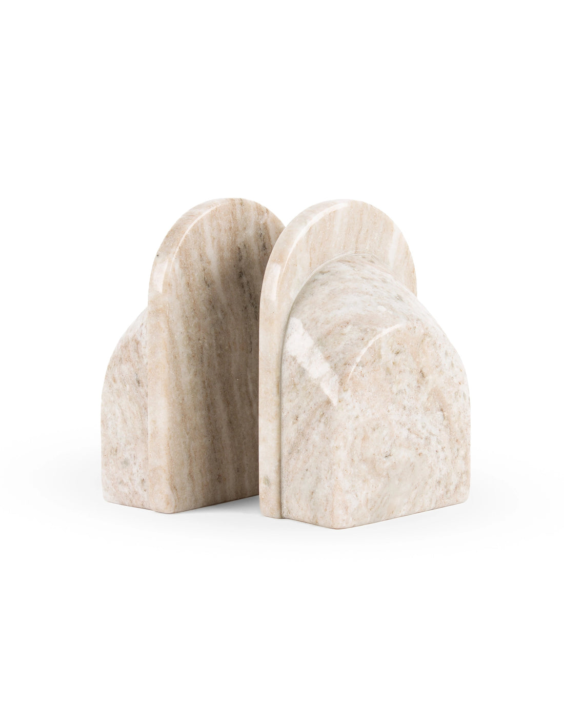 Morchana marble bookends with architectural arch design