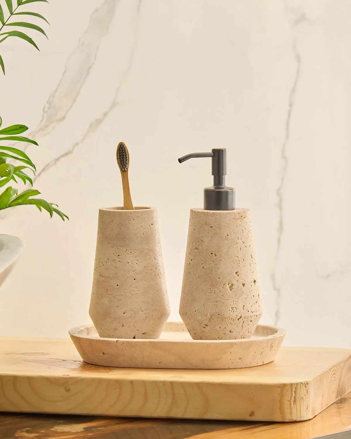 OTEL TRAVETINE - Dispenser Set Koa Living