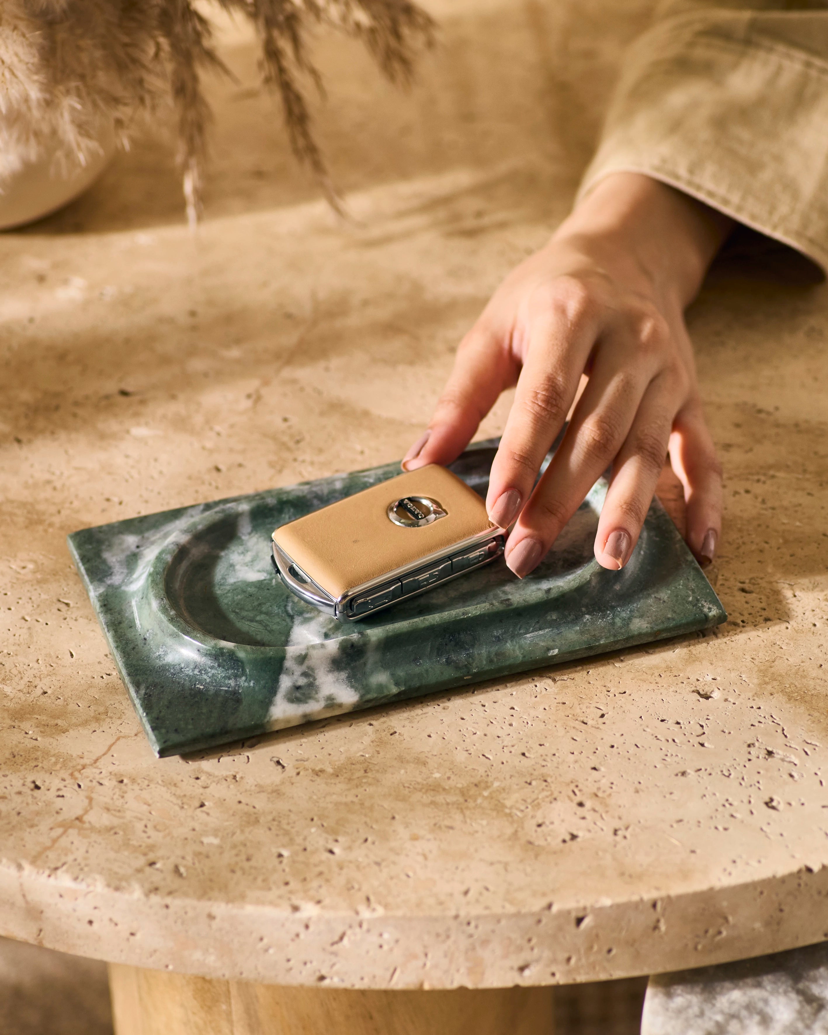 MESA MARBLE TRAY - GREEN