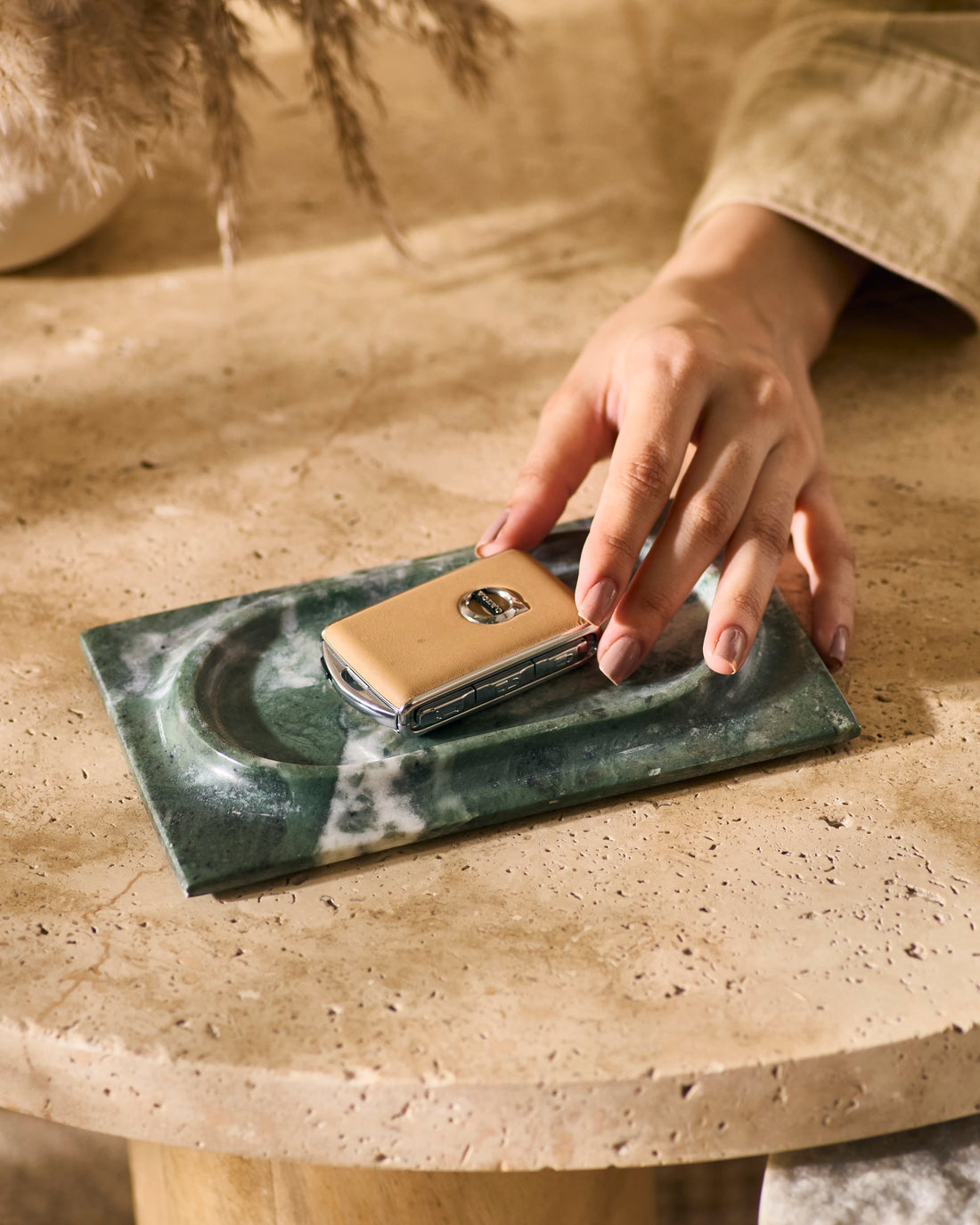 MESA MARBLE TRAY - GREEN