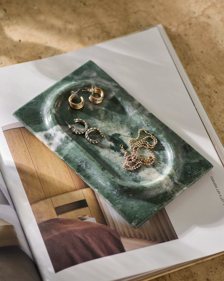 MESA MARBLE TRAY - GREEN