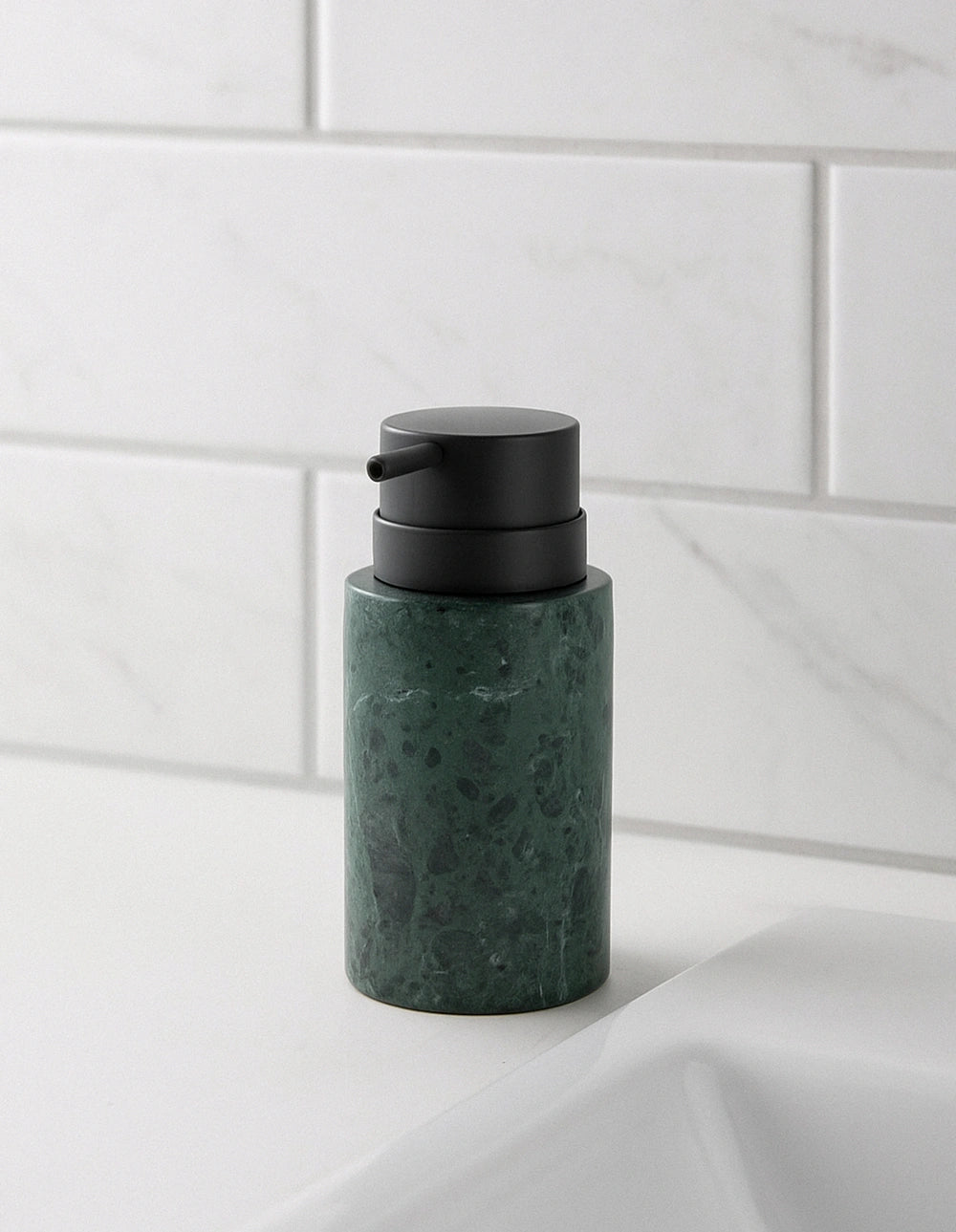 MARBLE SOAP DISPENSER - BARODA GREEN