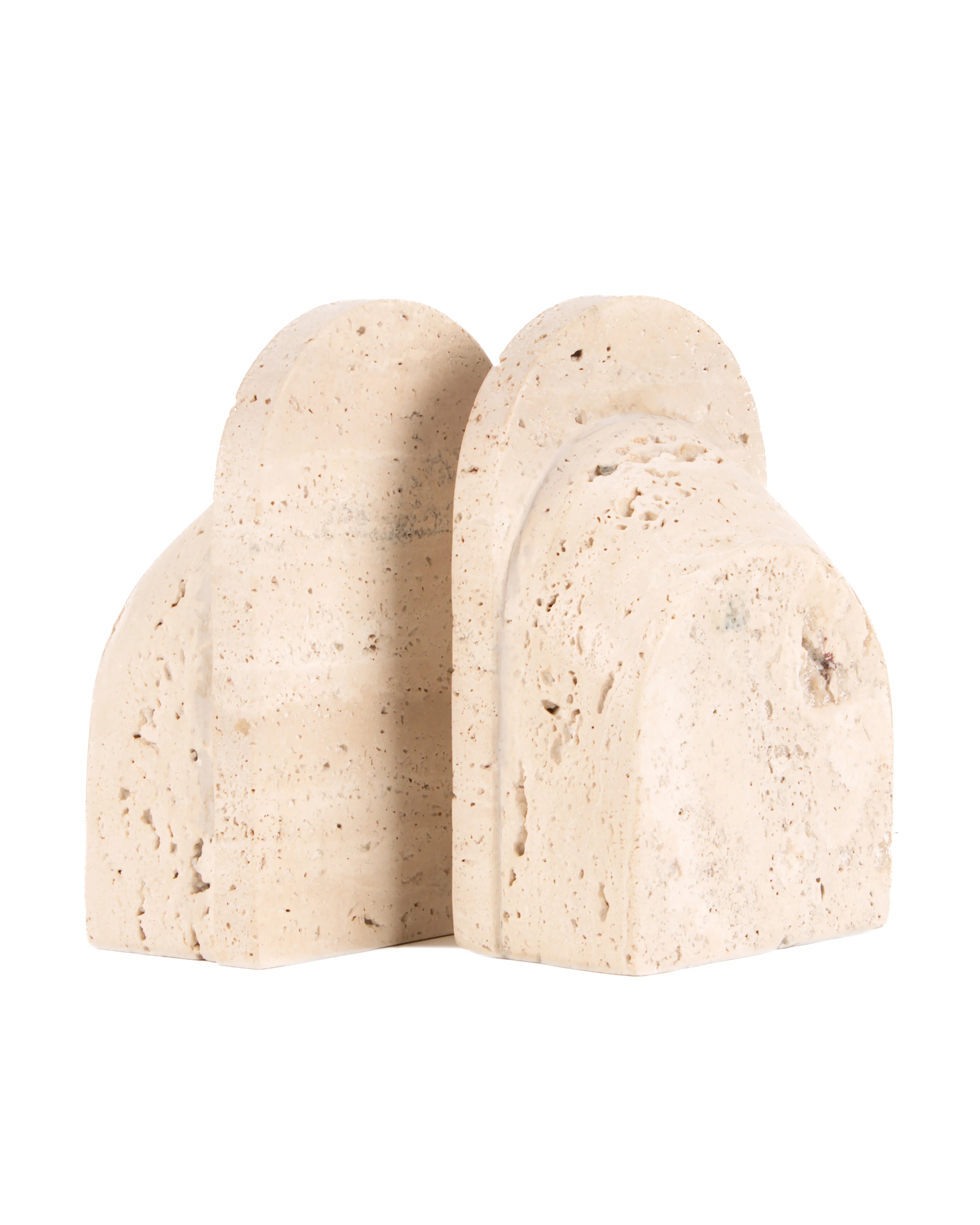 ARCH Travertine BOOKEND - SET OF 2