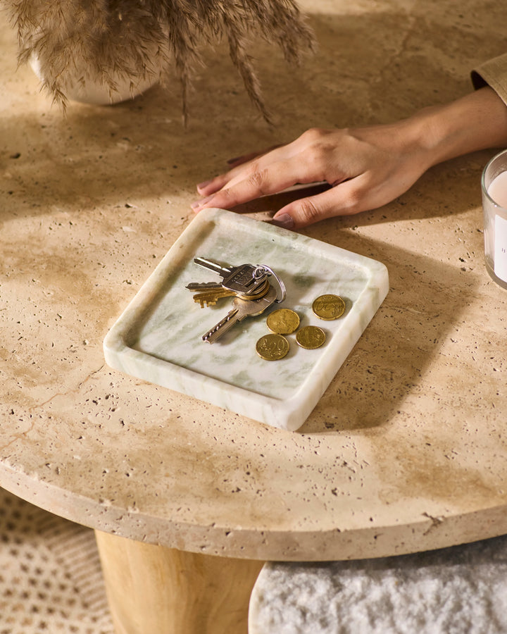 FORM MARBLE TRAY - WHITE & GREEN