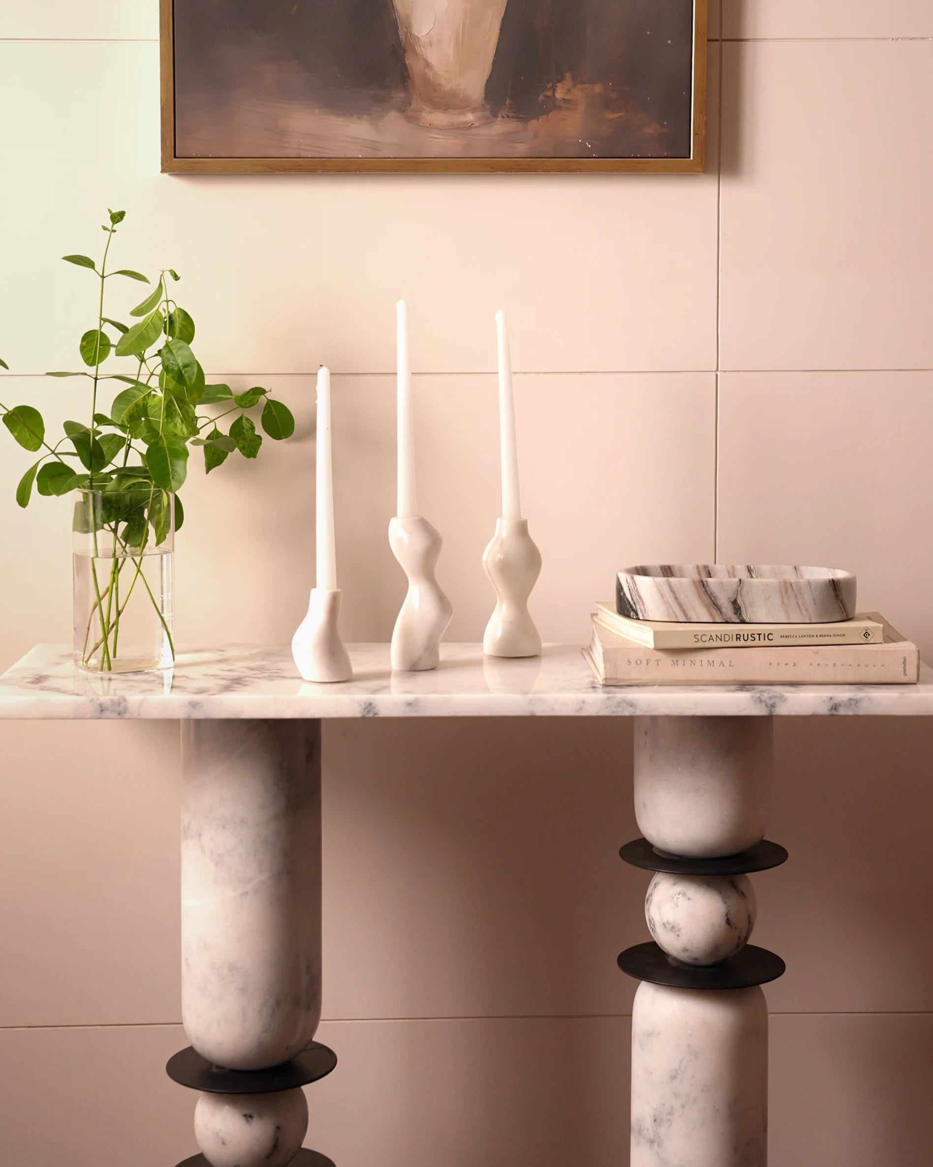 MARBLE BOWL - WHITE & BLACK
