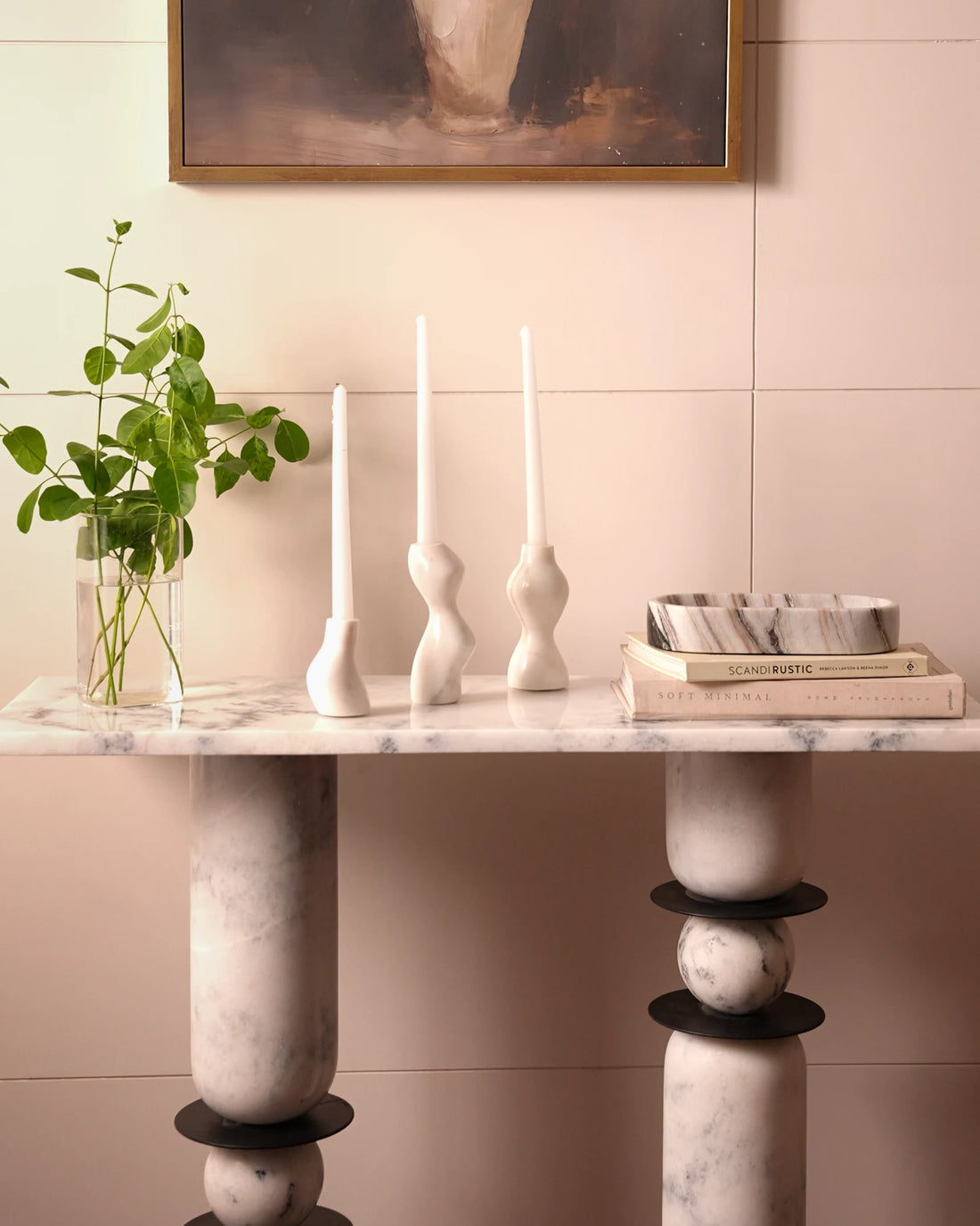 MARBLE BOWL - WHITE & BLACK