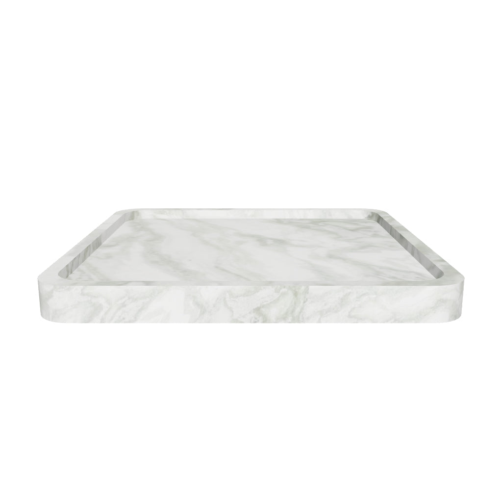 FORM MARBLE TRAY - WHITE & GREEN