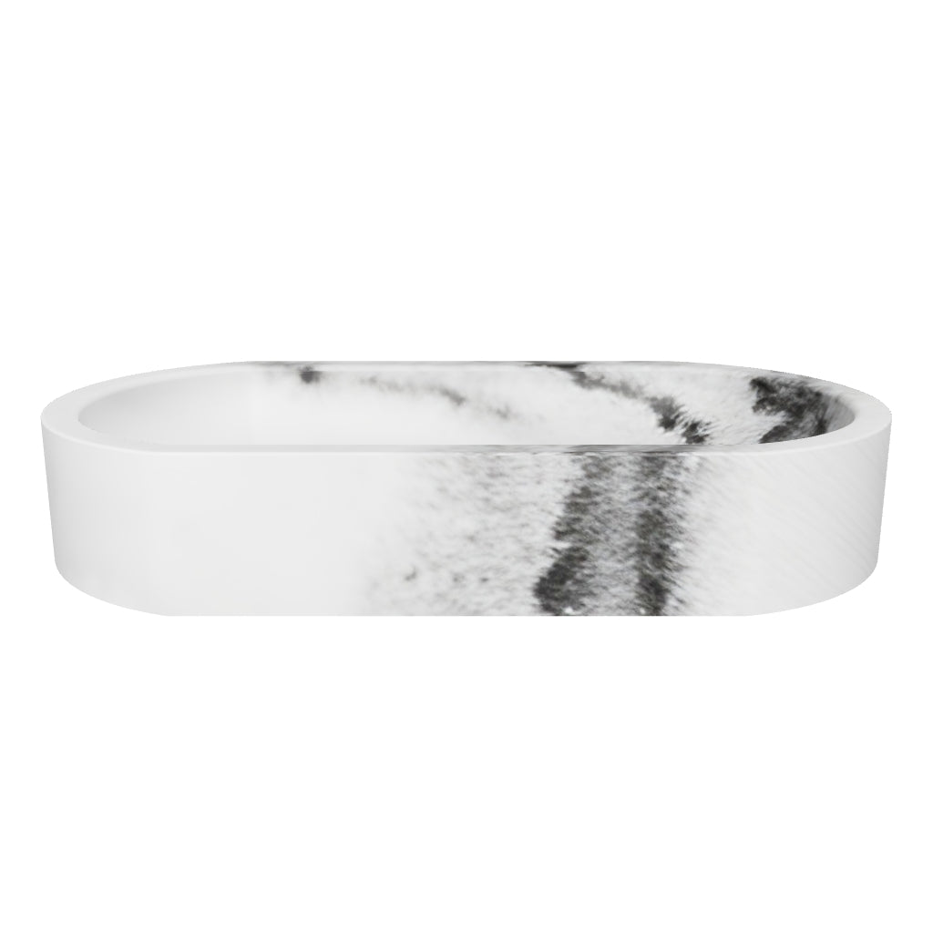 MARBLE BOWL - WHITE & BLACK