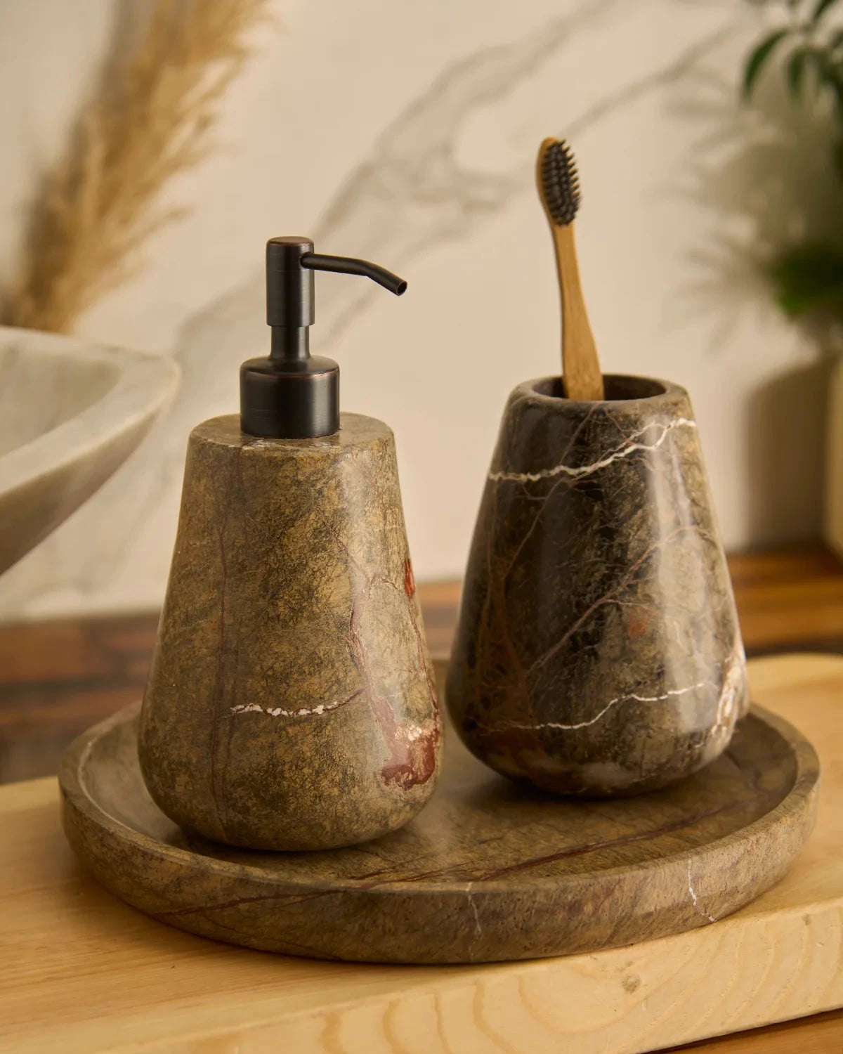REEN BROWN - Dispenser Set Koa Living